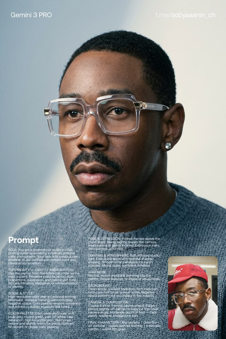 Editorial studio portrait