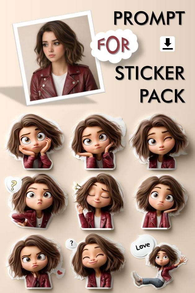 AI sticker pack prompt