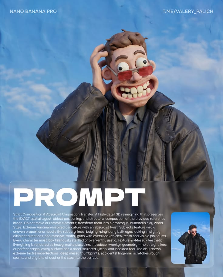Claymation absurdist character